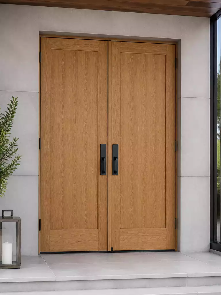 Quartersawn Oak Double Front Doors: Grain Precision for Quiet Sophistication