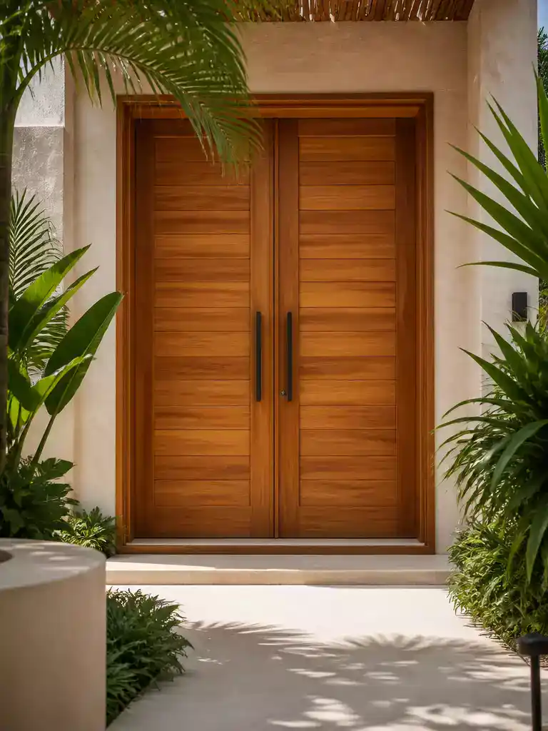 Teak Wooden Double Doors