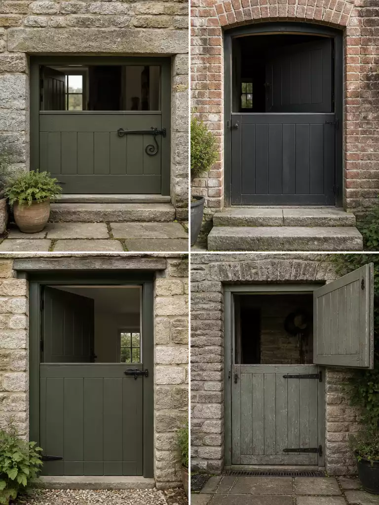 Stable Style Door Cottage Front Entry With Monkey Tail Bolt Hardware