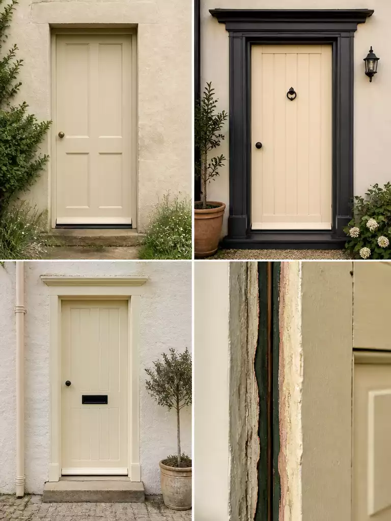 Buttery Cream Cottage Front Door Heritage Color Ideas