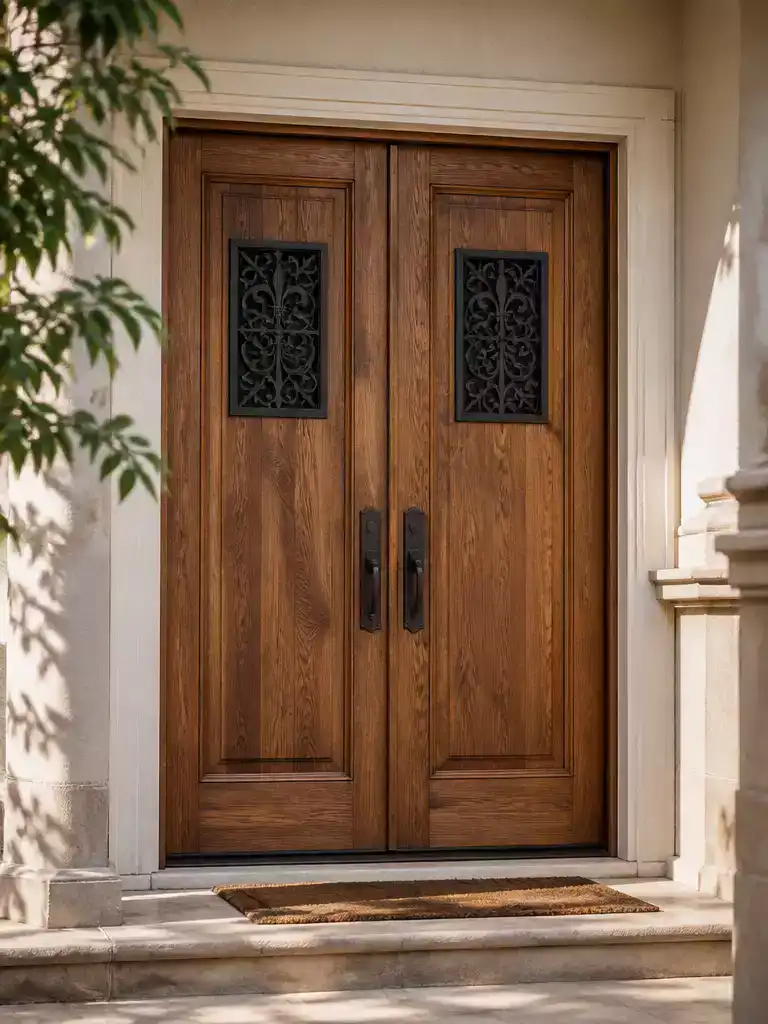 Speakeasy Grille Wooden Double Doors