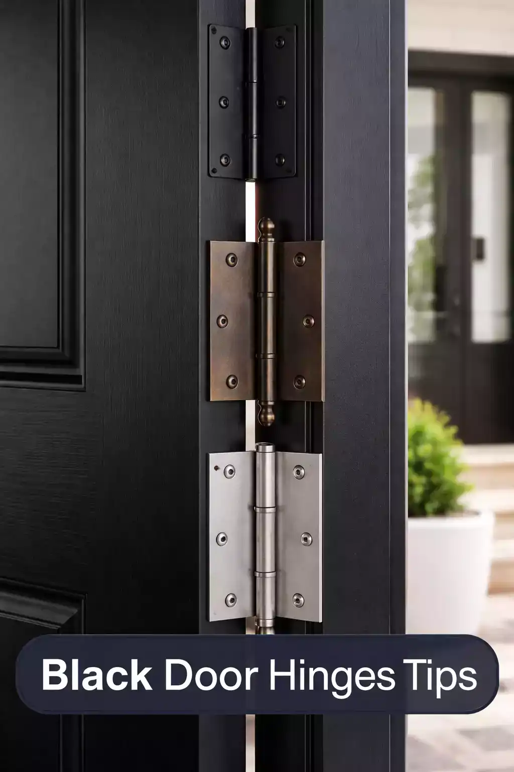 Our Picks for Door Hinges That Complement Black Doors