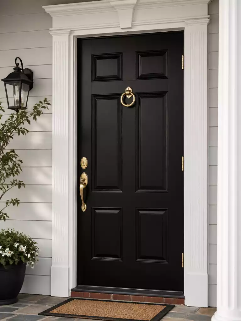 Coordinate Knocker Handle and Hinges