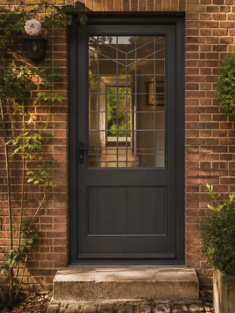 Leaded Glass Door