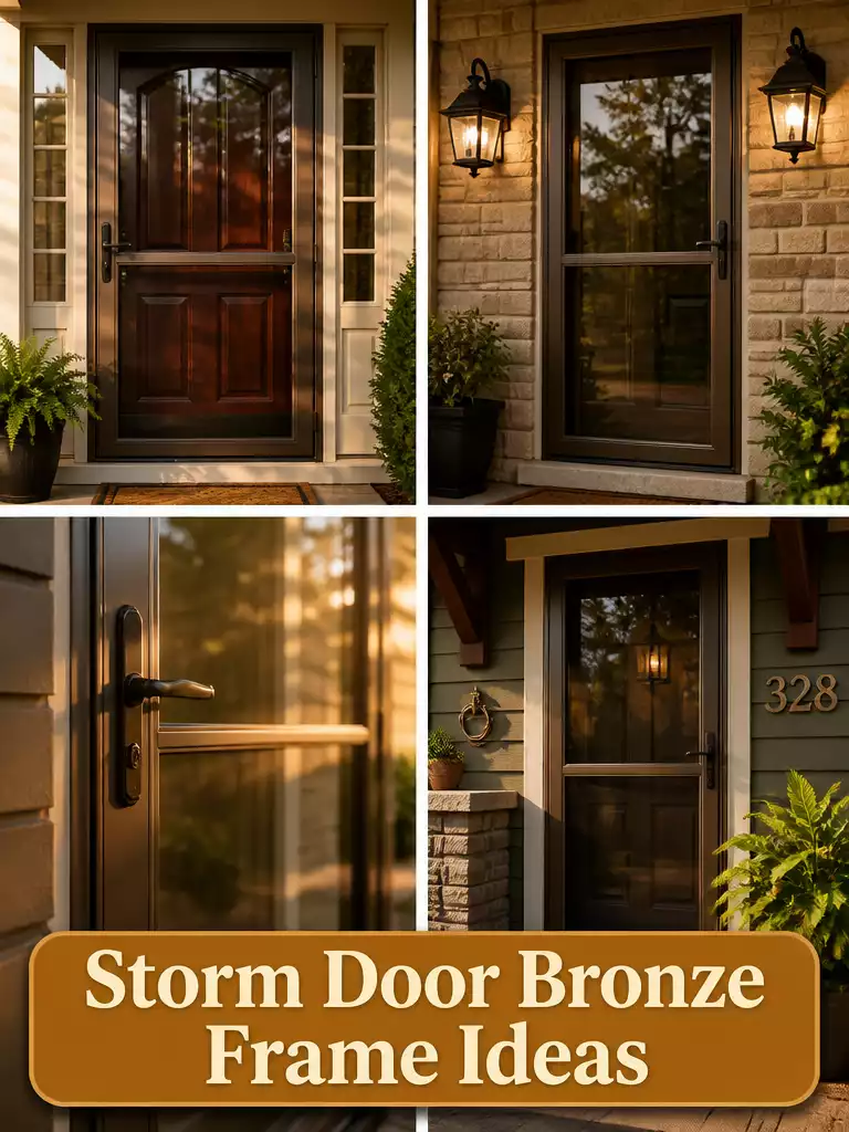 Bronze Frame Storm Door That Adds Warmth and Timeless Curb Appeal