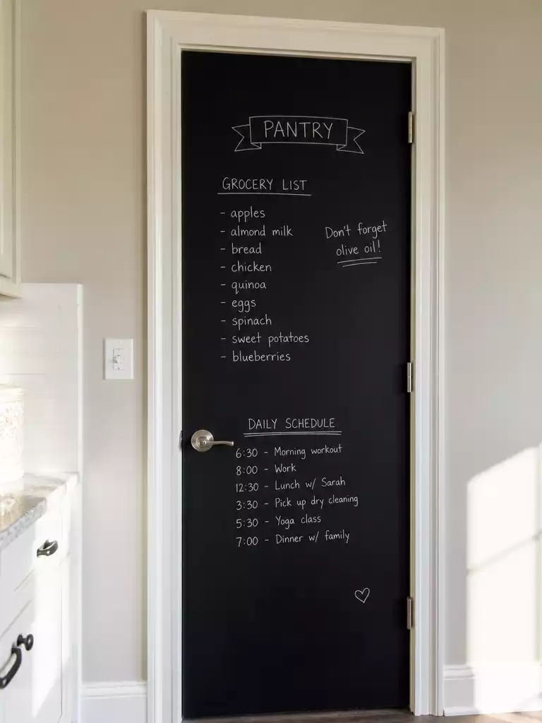 Chalkboard Paint Door