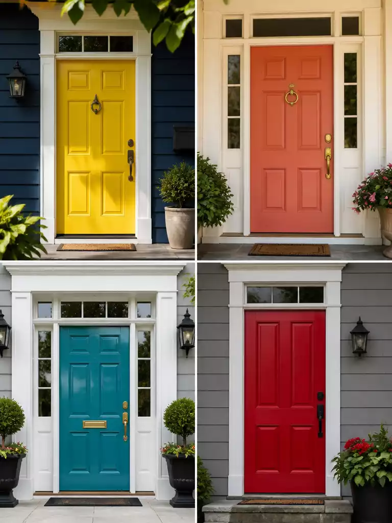 Bold Color Statement Door front entry design inspiration