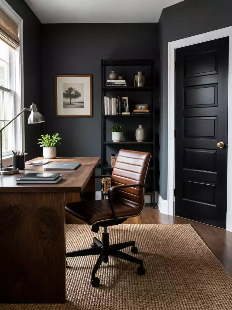 Charcoal Accented Office