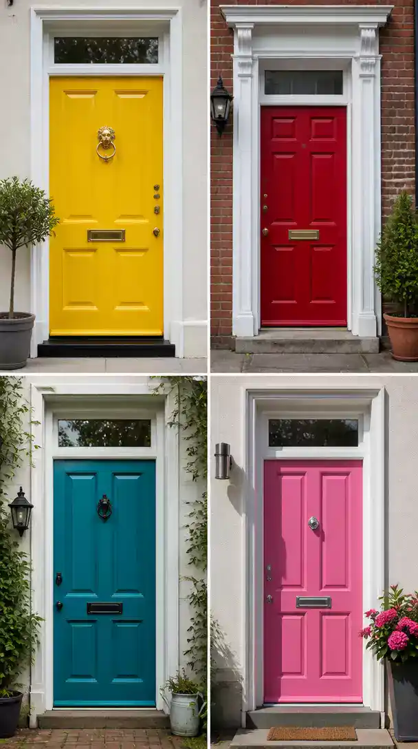 Bold Color Statement Door for high impact home curb appeal