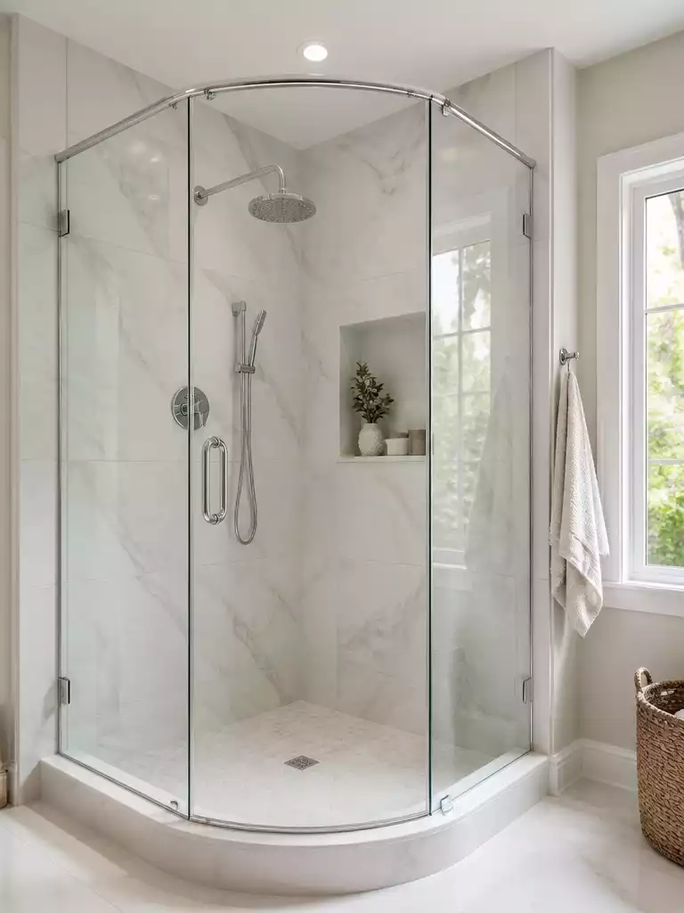 Curved Glass Enclosures for a Spa-Like Bathroom Retreat