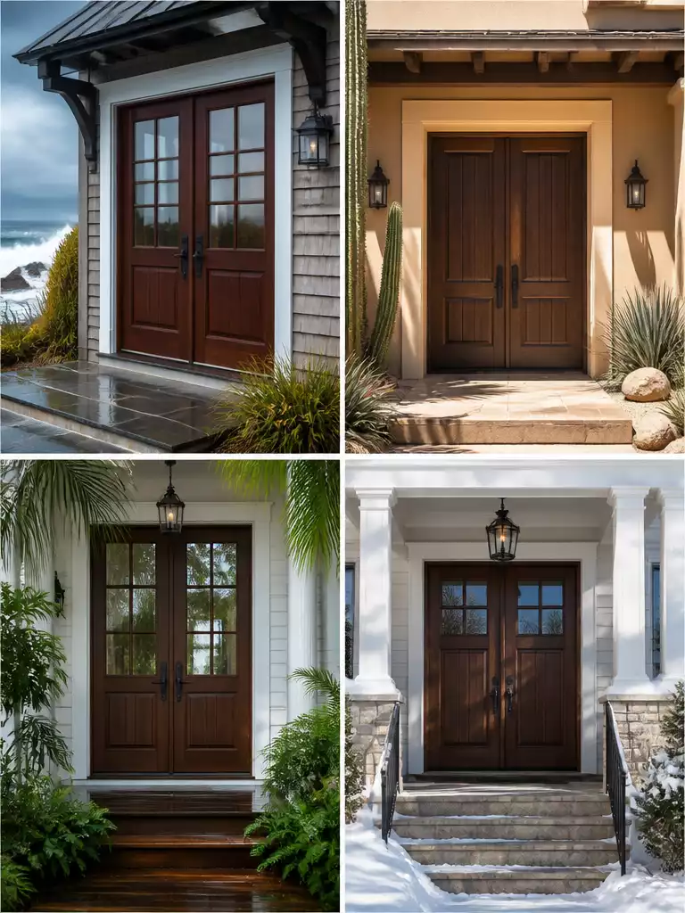Climate Suitability for Wooden Double Front Doors