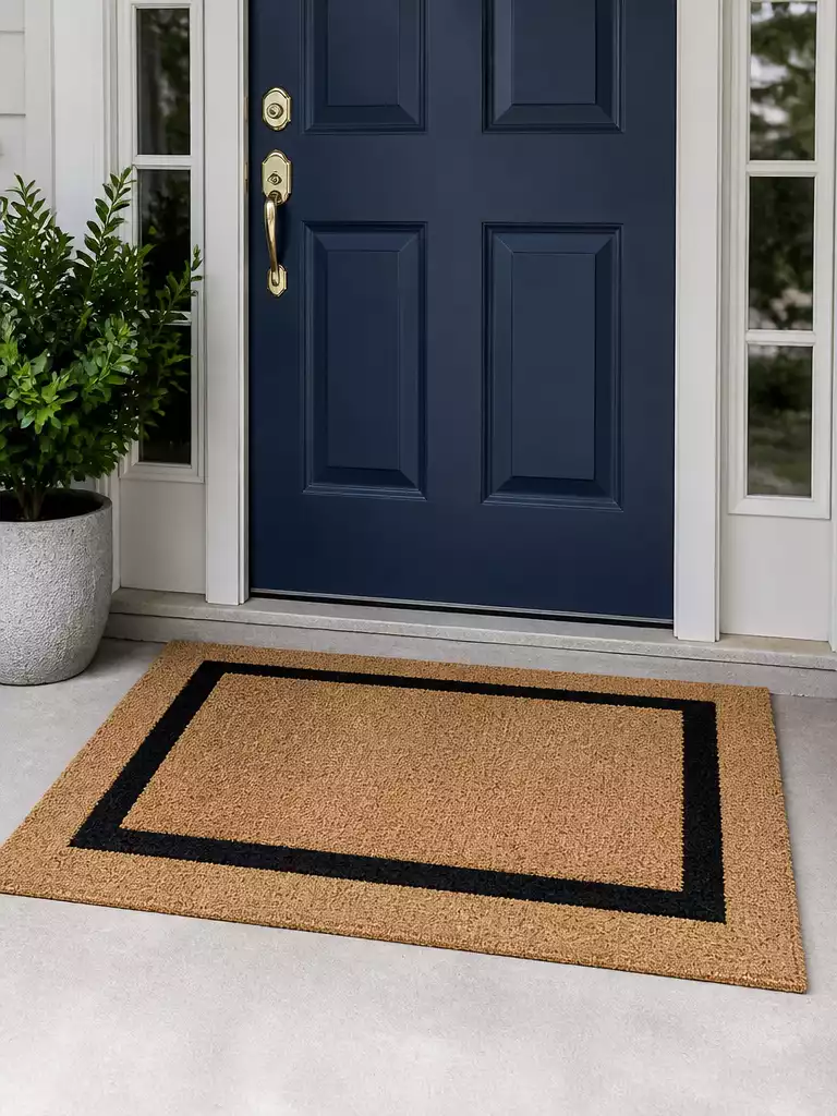 Bordered Mat Over Oversized Coir