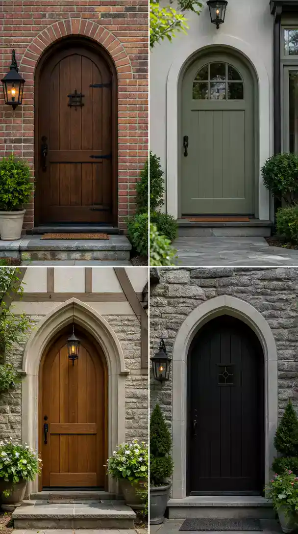 Arched Top Door Styles for Homes with High Vaulted Entryways