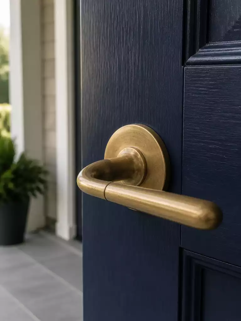 Brass Door Handle Set