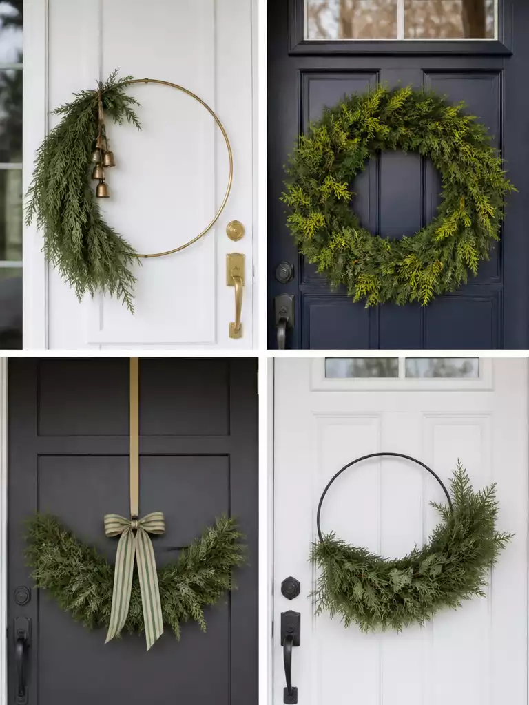 Cedar Christmas Wreath Ideas for the Front Door That Don't Feel Cliché