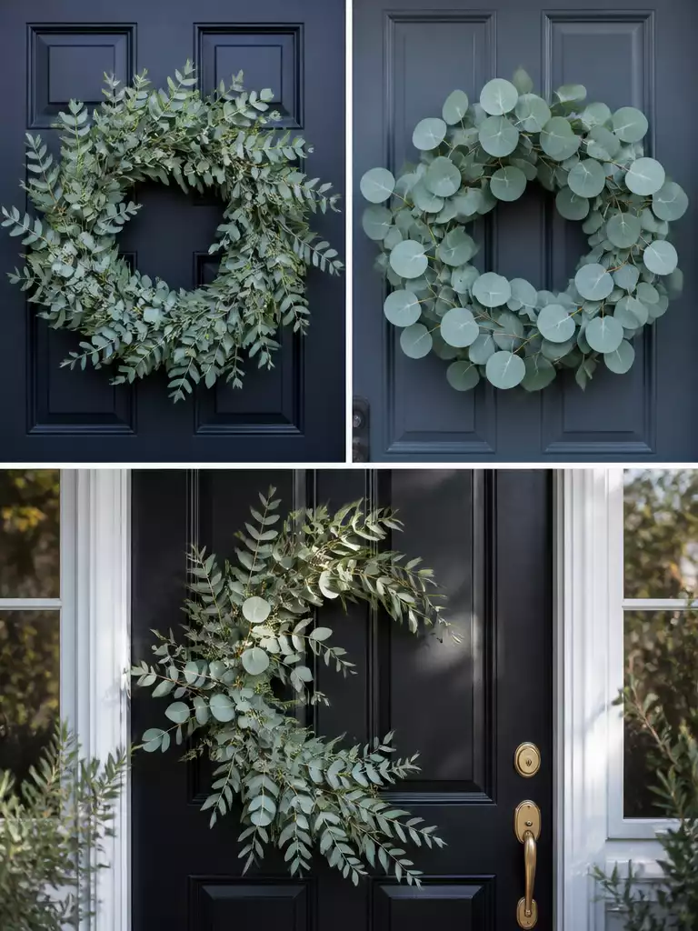Silver-Blue Eucalyptus Wreaths