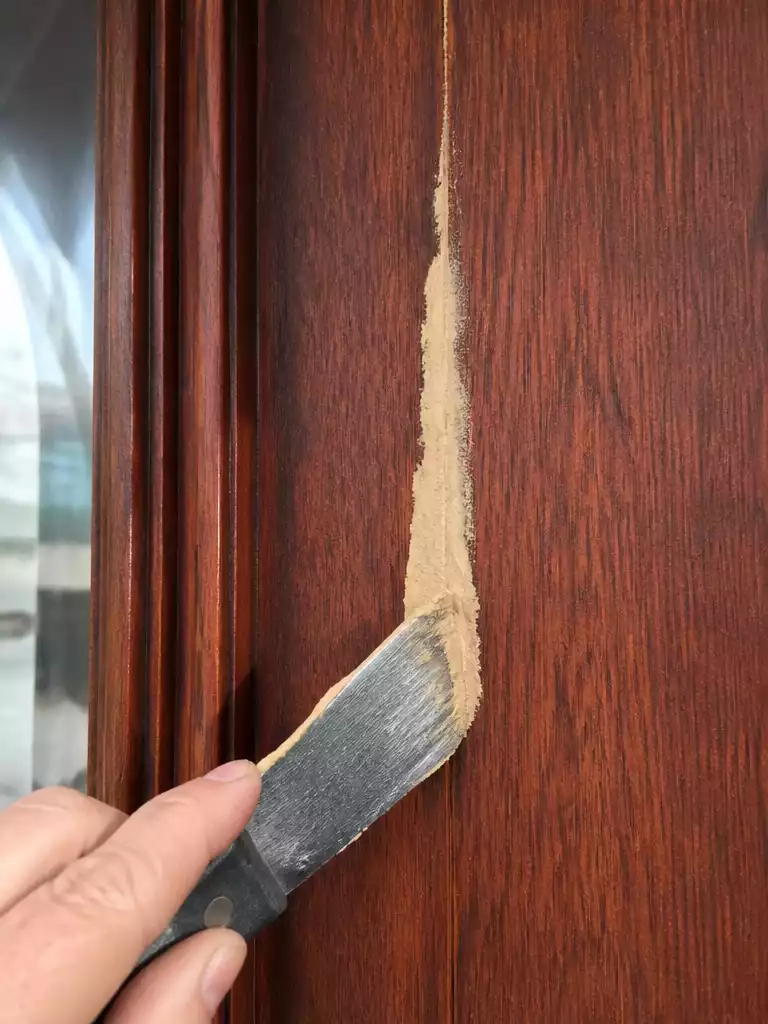 Crack and Dent Repair: Fix Wood Door Gouges and Cracks