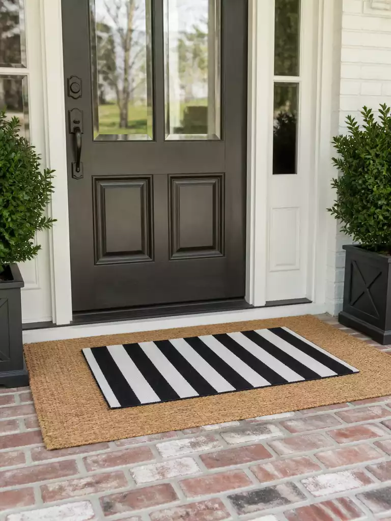 Coir Base With Striped Top