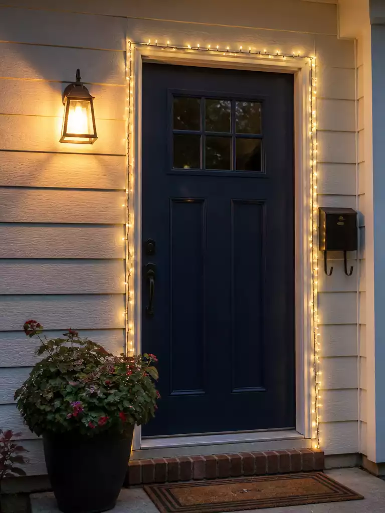 String Light Door Frame