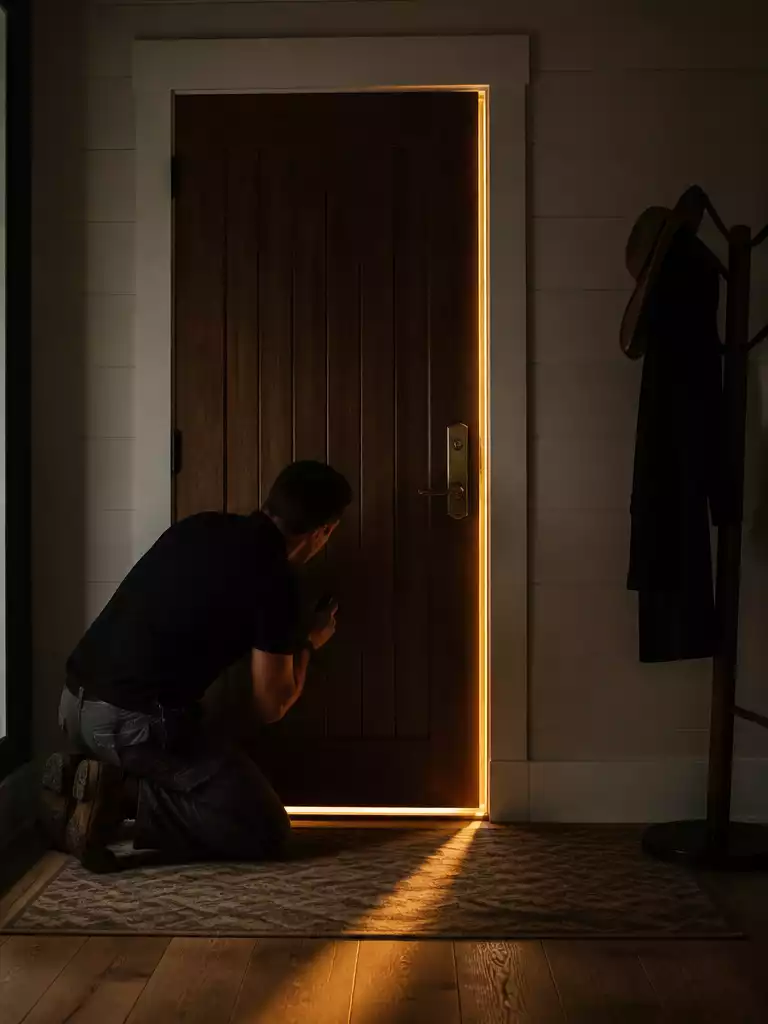Inspect the Door for Gaps and Drafts