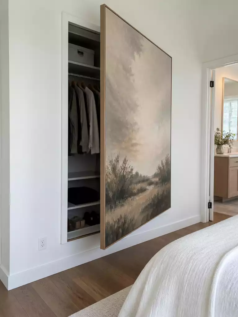 Hidden Closet Behind Art