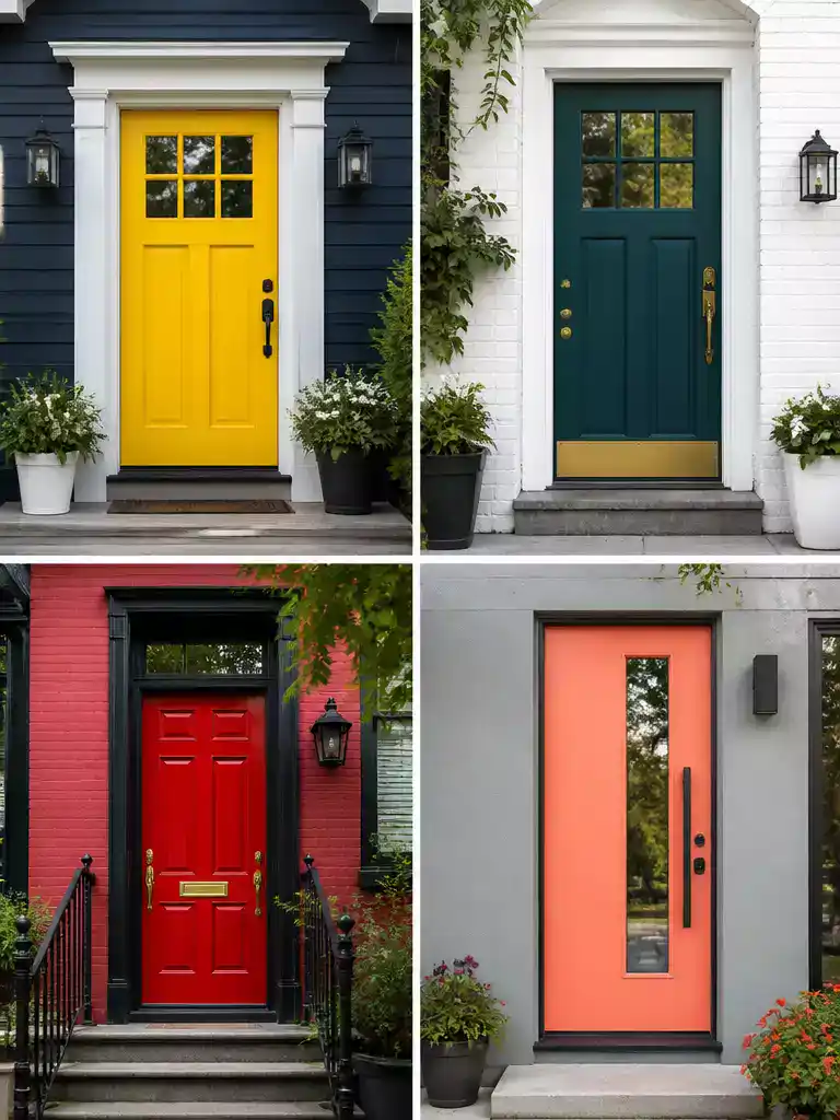 Bold Color Statement Door Ideas for High Contrast Curb Appeal
