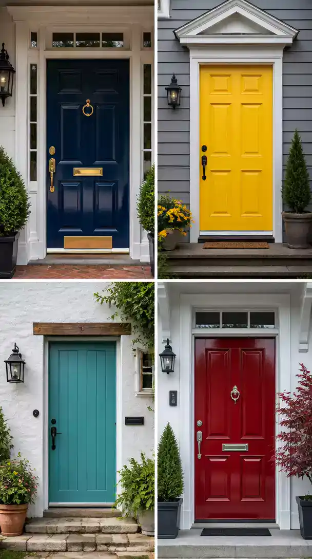 Bold Color Statement Door for High Impact Curb Appeal