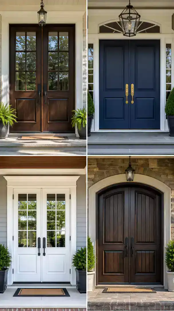Double Entry Door Symmetrical Luxury for Grand Entryway Curb Appeal