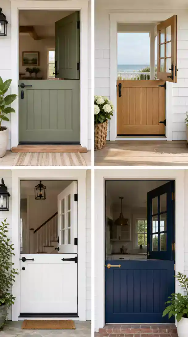 Dutch Door Design Inspiration for Coastal and Farmhouse Entryways