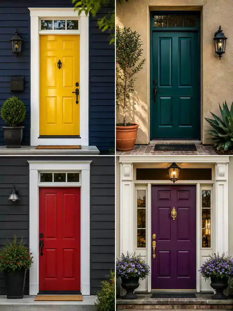 Bold Color Statement Door Ideas for Vibrant Home Curb Appeal