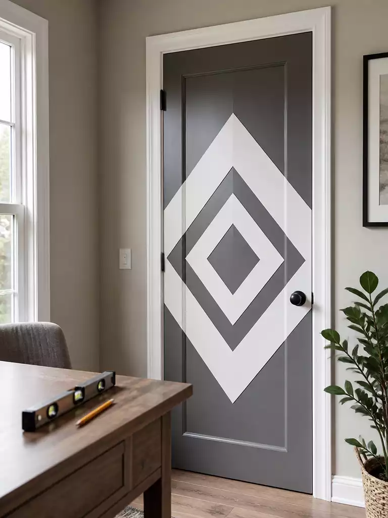 Geometric Pattern Door