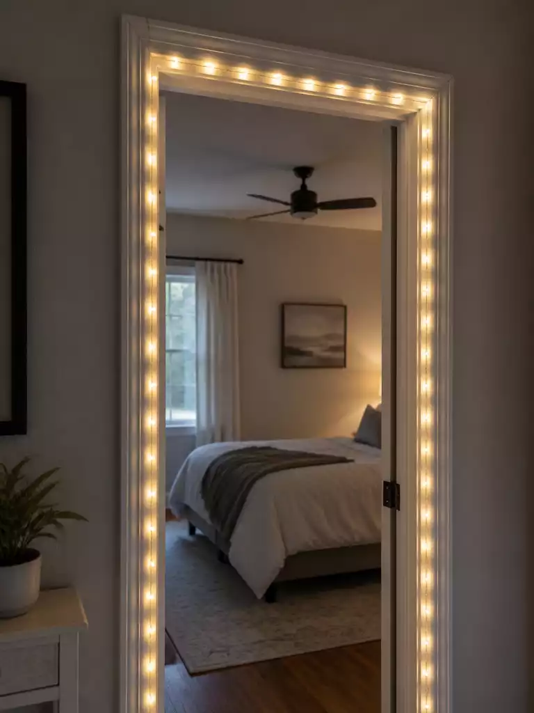 String Light Door Frame