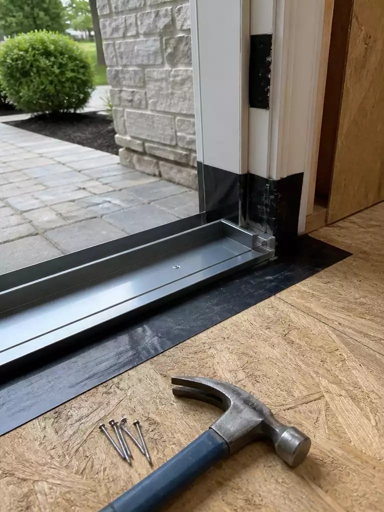 Instructional guide to professional double door installation and water management