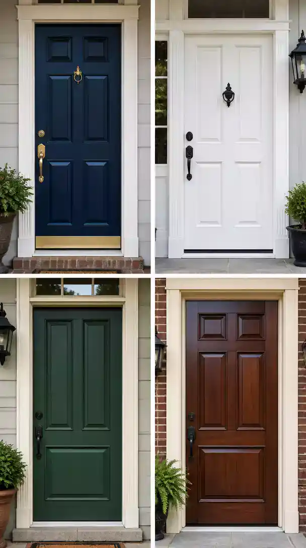 Classic Paneled Door for Traditional Home Architecture and Curb Appeal