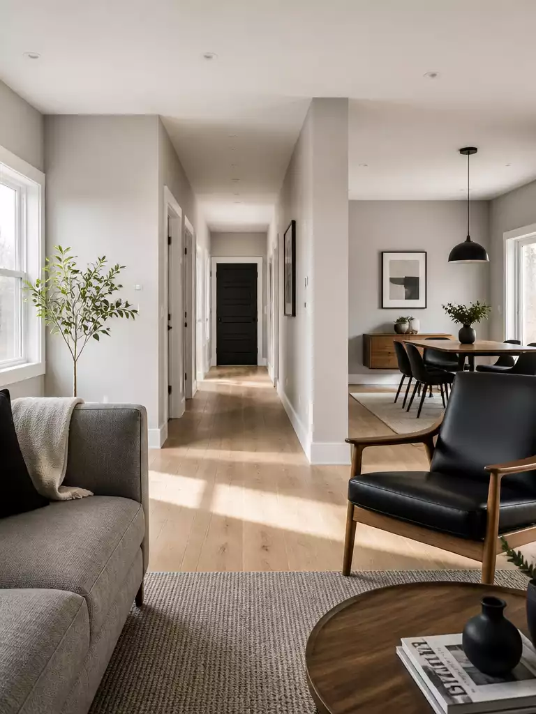 Gray Open Plan Space