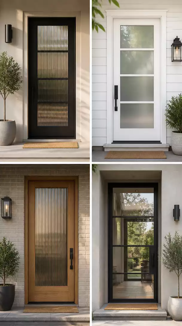 Glass Panel Door Styles for Bright and Inviting Modern Entryways