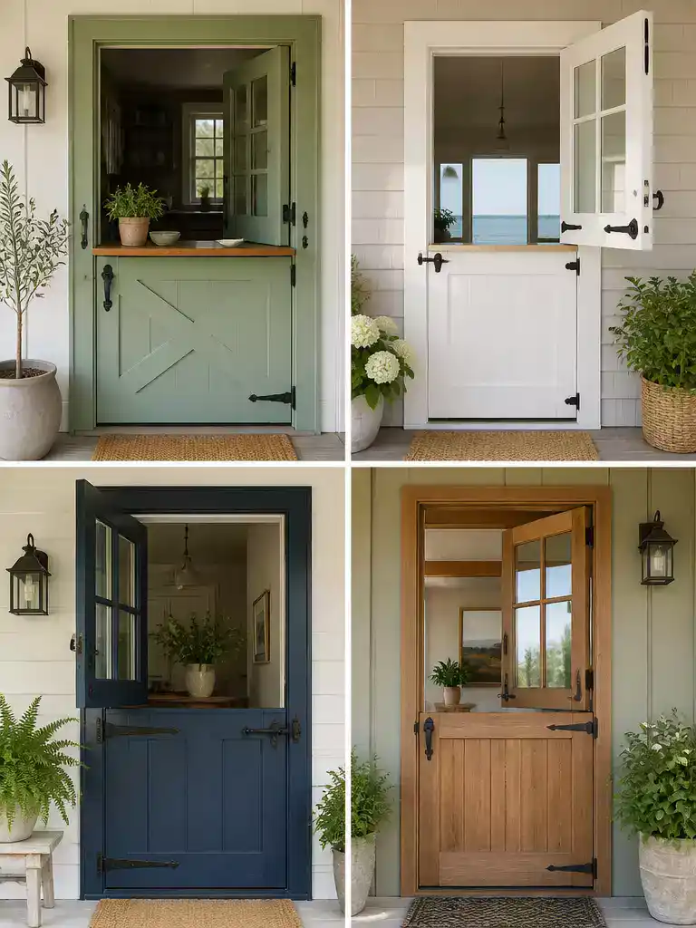Dutch Door styles for coastal cottages and farmhouse curb appeal