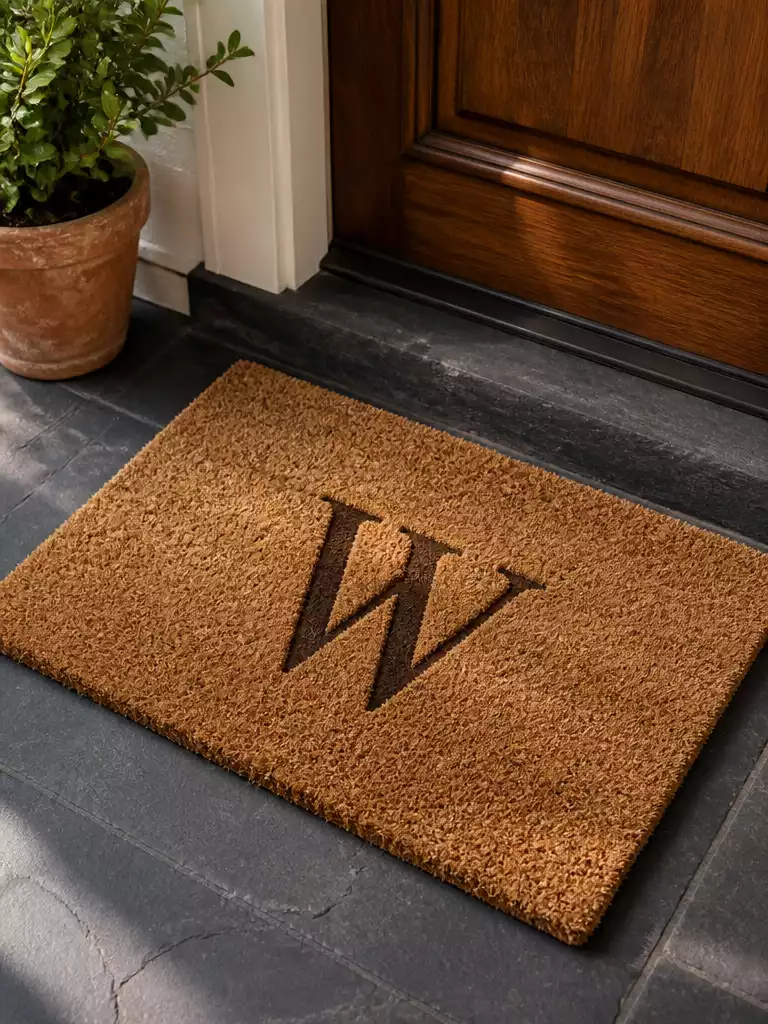 Monogrammed Natural Coir Mats