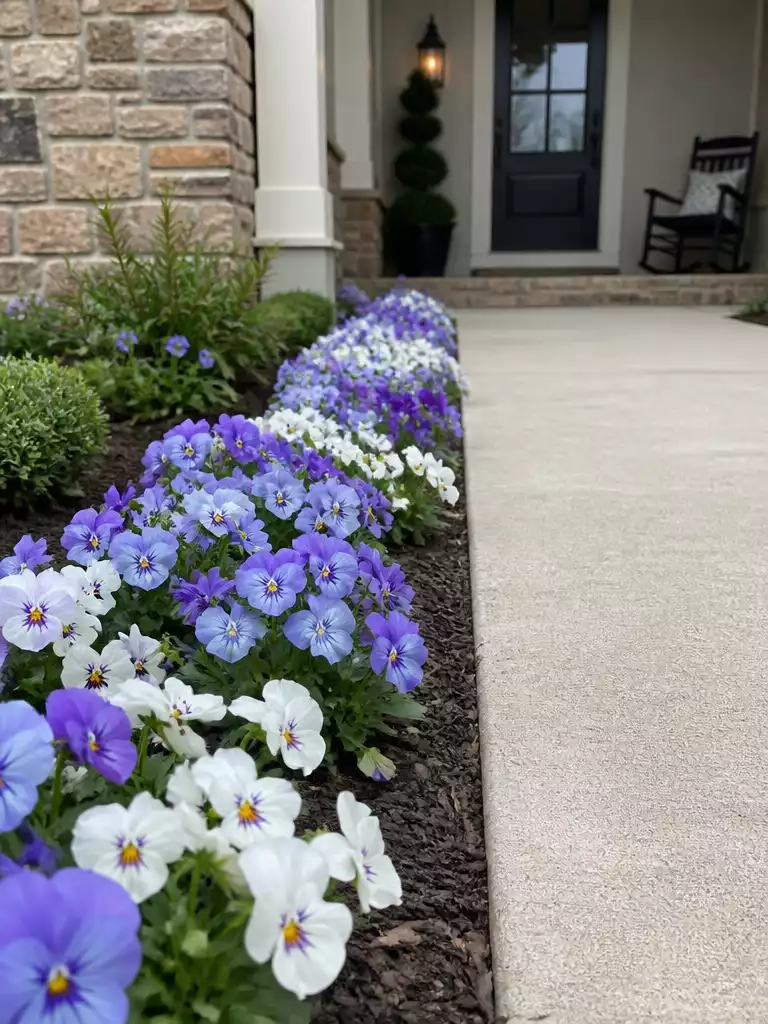 Low Bloom Bed Along the Entry Path