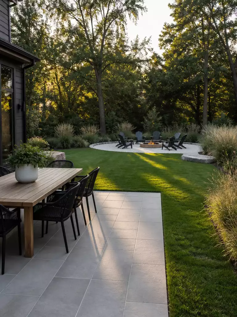 Split Patio and Fire Zone
