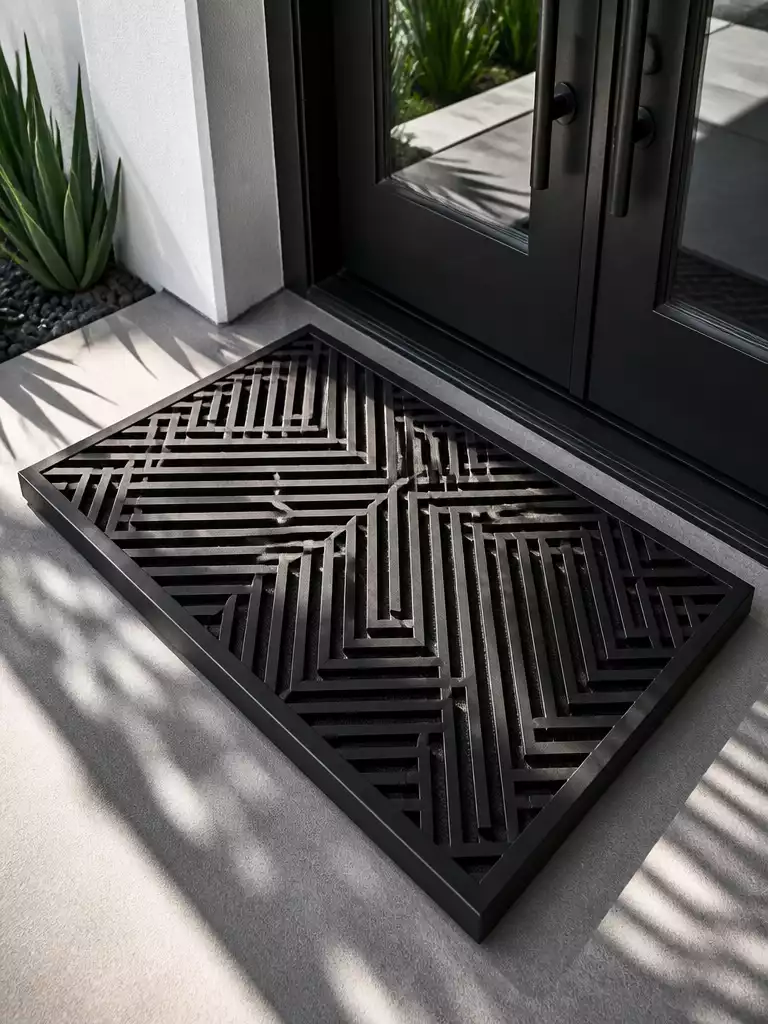 Modern Geometric Cut-Out Mats