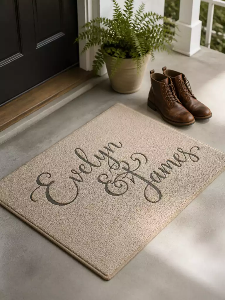 Two Names Wedding Mat