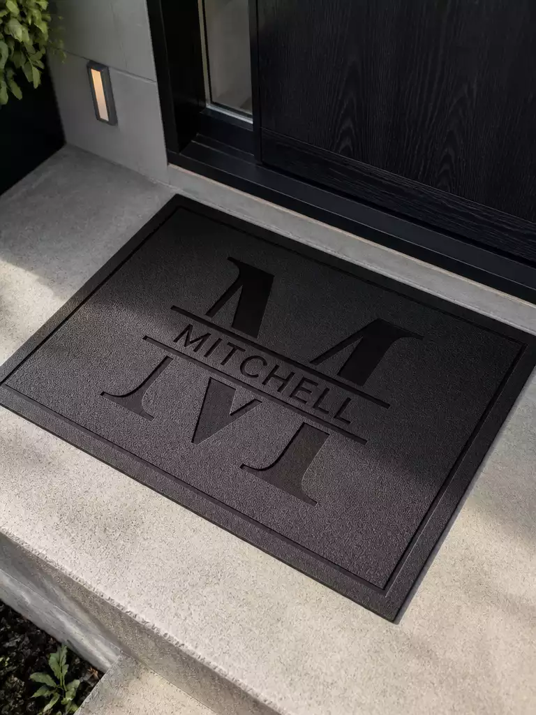 Split Letter Monogram Mat