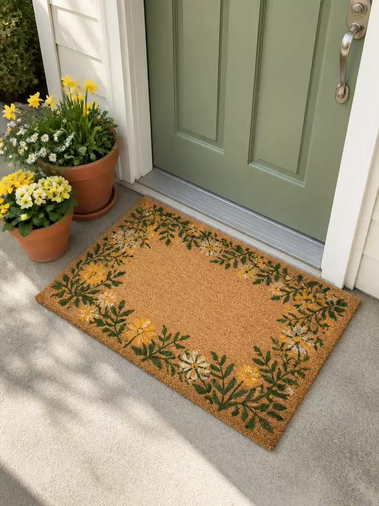 Floral Border Mat