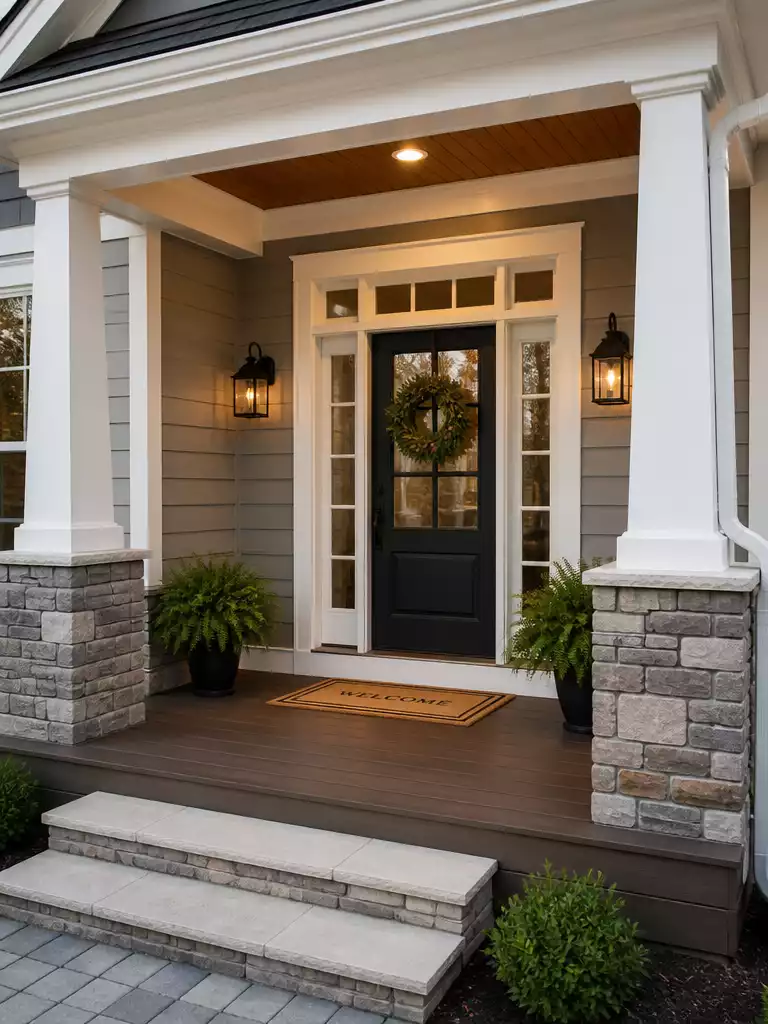 Covered Porch Landing