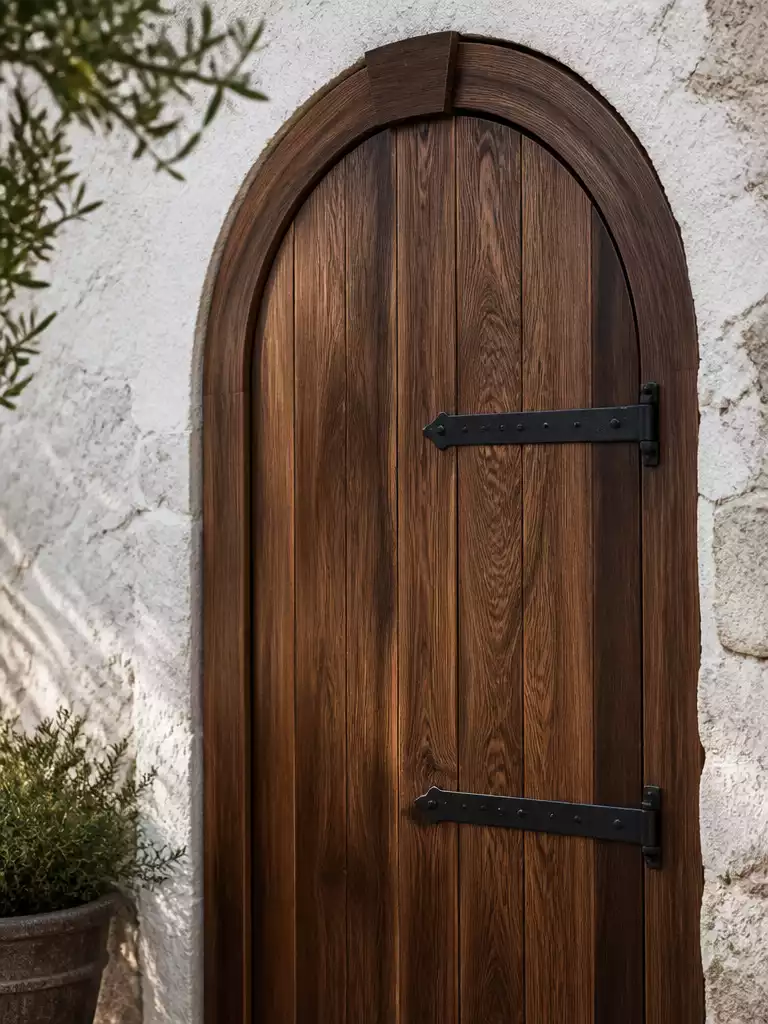 Rounded Top Timber Door