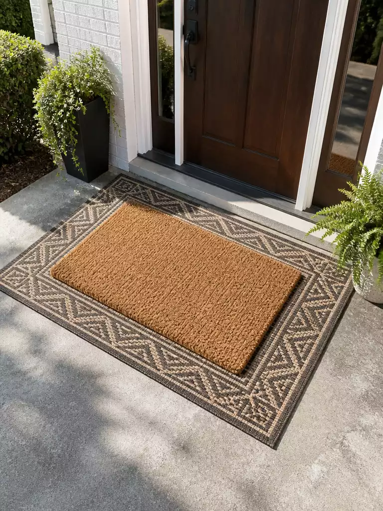 Layered Rug and Mat Combo