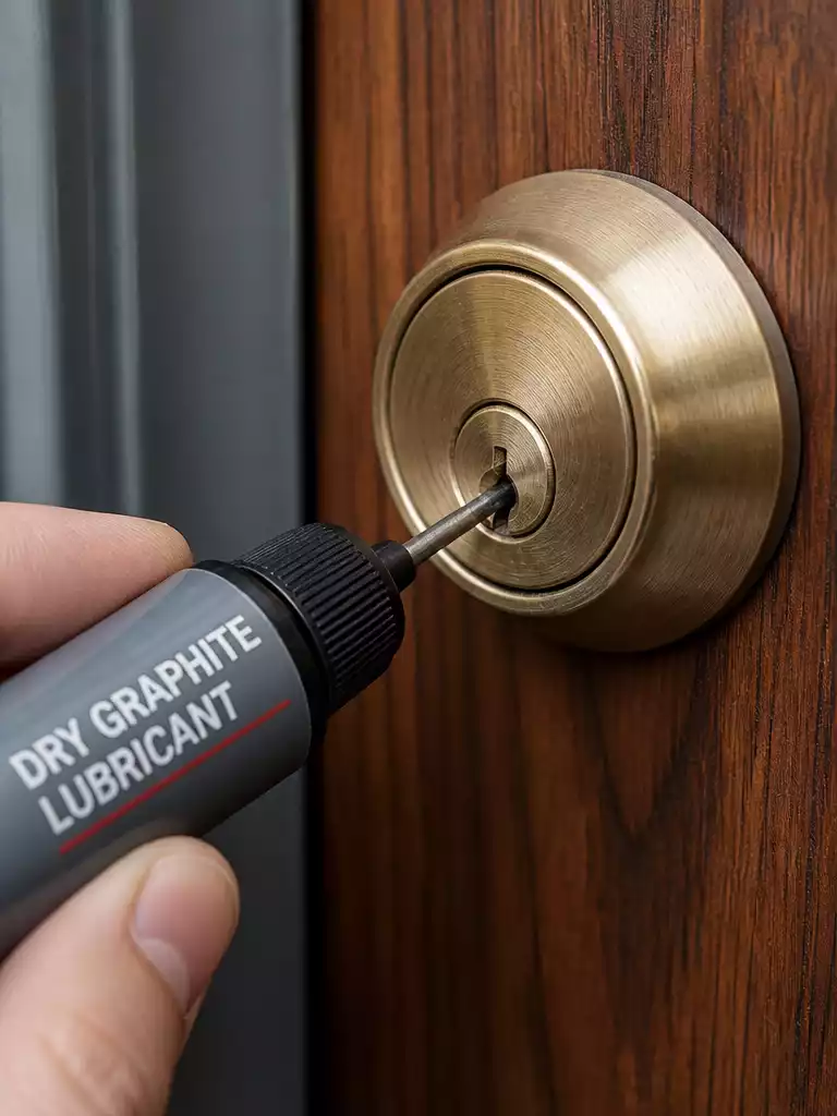 LUBRICATING LOCKS AND LATCHES