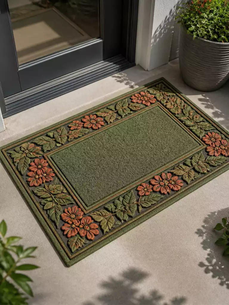 Floral Border Mat