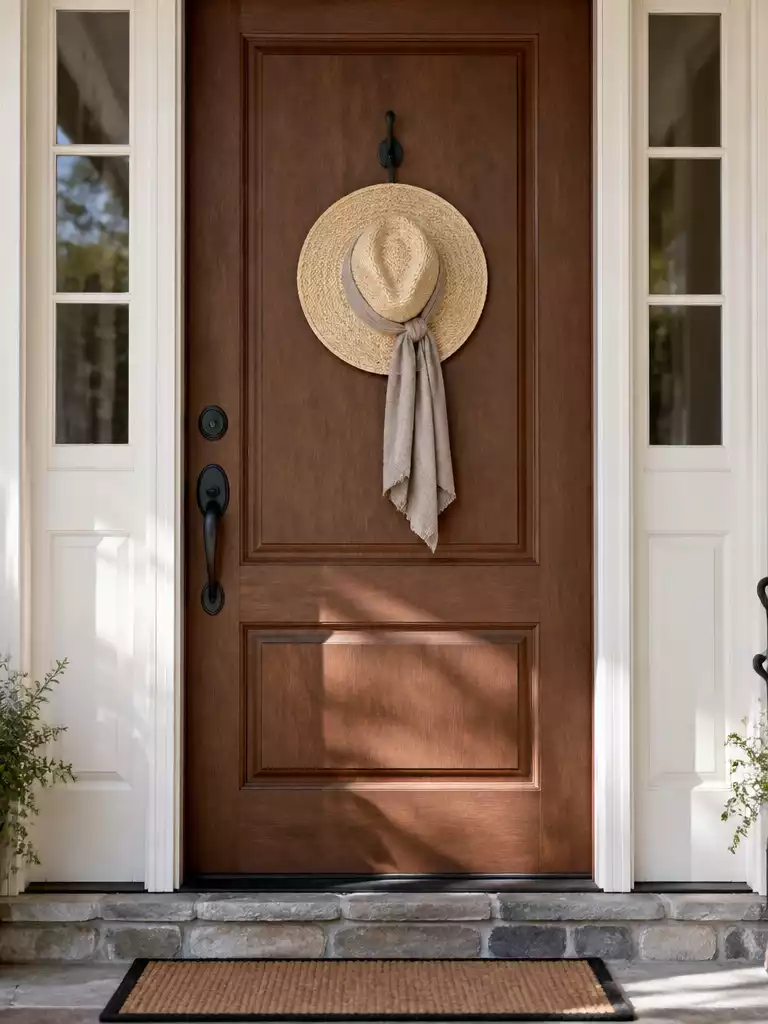 Woven Straw Hat Decor